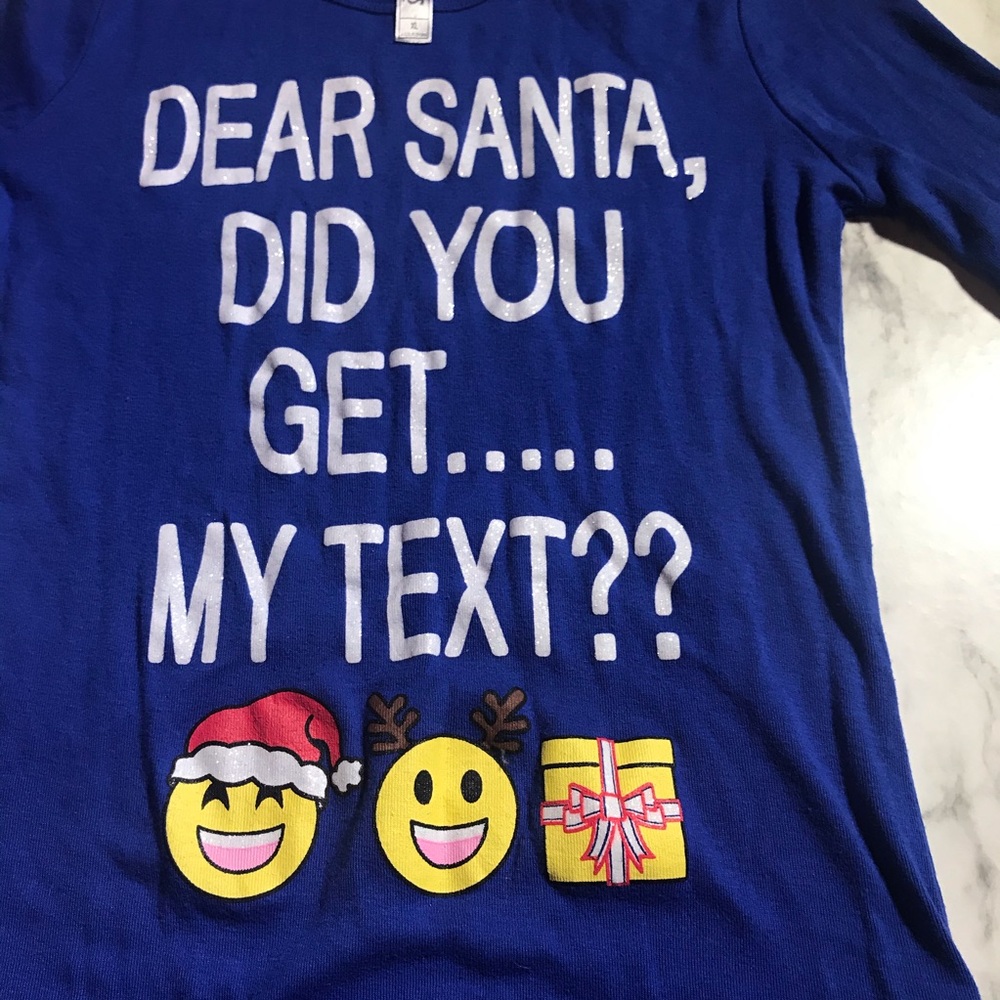 Dear Santa Girls Christmas TShirt. XL. Used - Picture 3 of 4
